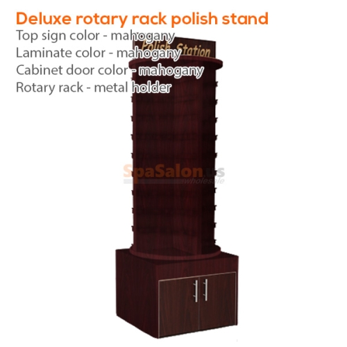Deluxe rotary rack polish stand