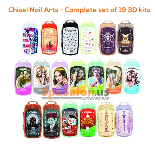 Chisel Nail Arts - Complete set of 19 3D kits